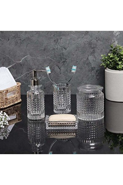 Generic Homez crystal 4 pcs bath set
