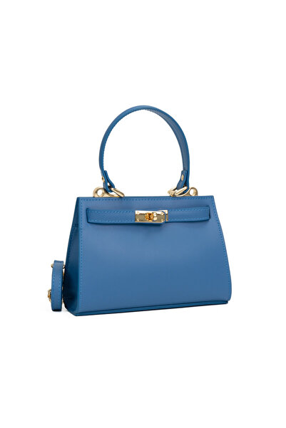 Posete Fagaras Poseta Piele Gloria - Albastru, Geanta Casual din Piele Natura...