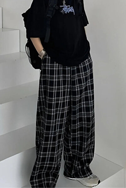 Gofeel OPHELLA Siyah Ekose Eşofman Altı