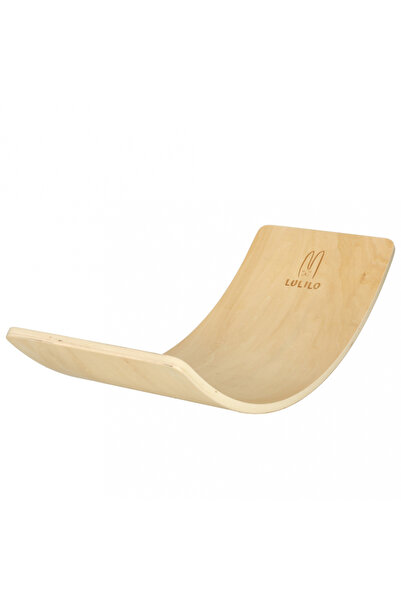 Ikonka Placa de echilibru pentru copii, Lulilo bej, realizata din lemn, dimen...