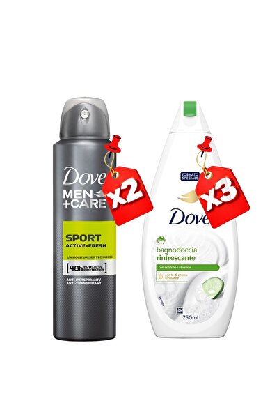 Dove 250ML MEN SPORT ACTIVE FRESH X2 + 750ML ΑΝΑΝΕΩΤΙΚΟ ΤΖΕΛ X3