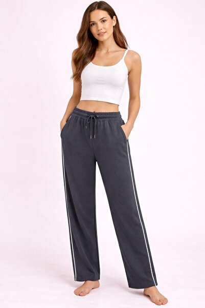 SCM LINGERIE KADIN YANLARI ÇİZGİLİ PİJAMA ALT