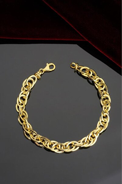 Innuendo Jewelry 925 Ayar Gümüş Altın Kaplama Hallow Bileklik