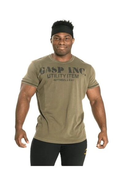 GASP Βασικό Μπλουζάκι Πρακτικής Χρήσης σε Πλυμένο Πράσινο