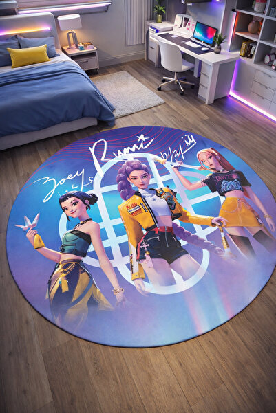 RUGRUMBA Covor pentru cameră pentru adolescenți, cu tematică K-Pop Demon Hunt...