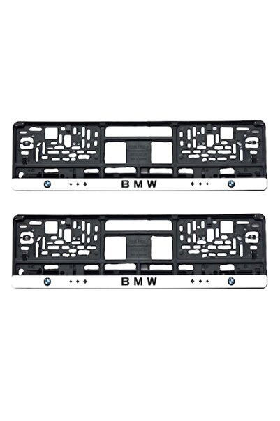 BMW Set de 2 suporturi pentru plăcuțe de înmatriculare, alb-negru