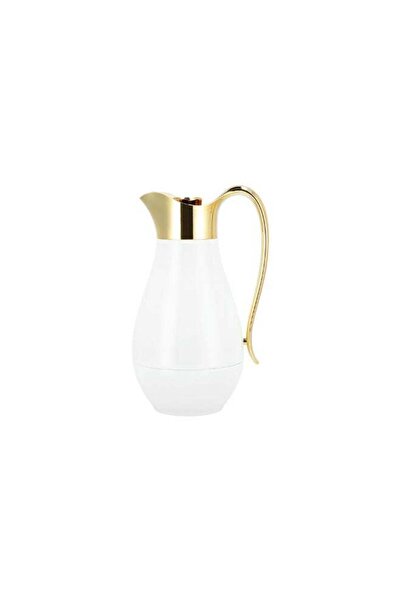 Generic Dallaty Vacuum Flask Steel Greek White & Gold 1L