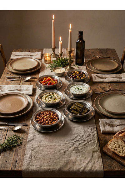 YUNUSOĞLU HOME Set of 6 Authentic Forged Patterned Steel Presentation Plates ...