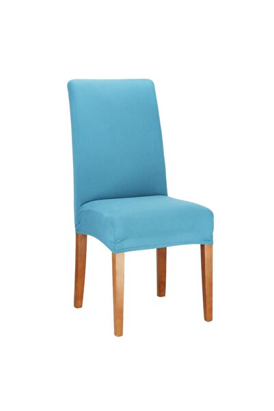 SERSIMO Chair cover, universal size, polyester and spandex, light blue