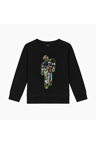 BLITZIST Hanorac supradimensionat cu gât rotund, cu imprimeu cu logo Billie E...