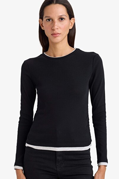 DeFacto Ženska majica E6548AX/BK81 CRNA