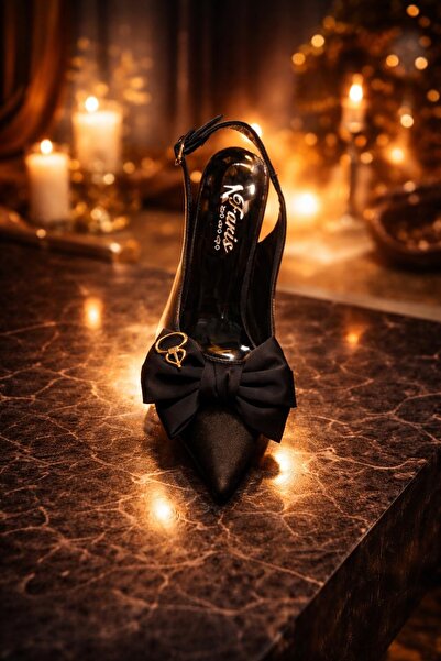 stepfine saten fiyonklu ayakkabı