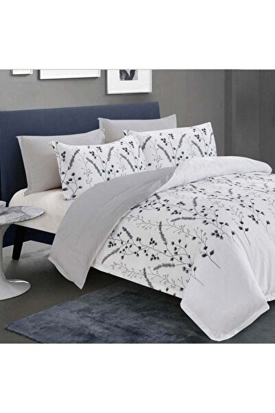 Generic Cottage 6-Piece Ivory Comforter Set King Size Microfiber White/Black ...