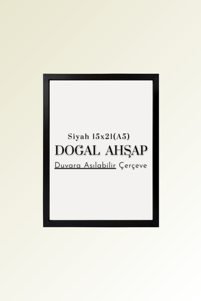 Brextco Store A5 (15x21) cm Ölçüsünde Siyah, Duvara Asılabilir Doğal Ahşap Çe...