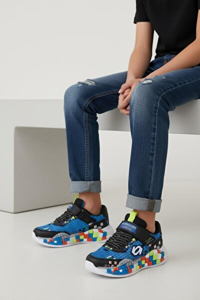 Görkem bebe ayakkabı ve tekstil Pantofi sport cu model pixel block pentru băieți