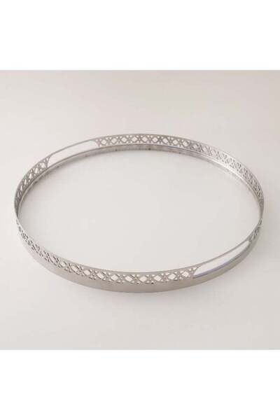 Generic صينية تقديم من زجاج دالاتي والفولاذ المقاوم للصدأ، مجموعة القيروان، ف...