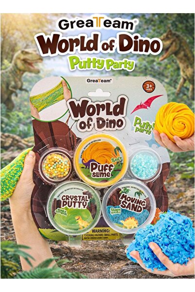 Greateam مجموعة ألعاب حسية مميزة لحفلات معجون الديناصورات للأطفال من عمر 3 سن...