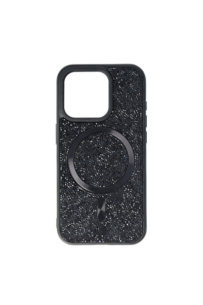 SEP Husa TPU+PC Diamonds Magsafe Apple iPhone 15 Pro Negru