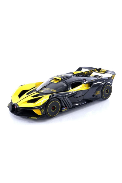 OEM Bugatti Bolide Diecast Car 1:32, Hypercar with Pullback, Upward Opening D...