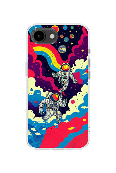 lelia غطاء هاتف شفاف مطبوع متوافق مع آيفون 16e |   مجموعة كوزميك وِسبر سكاي سيت