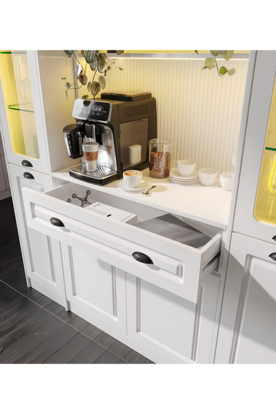 GuneyStore Armoni Black Maxi Kahve Köşesi Komple MDF - Ücretsiz Montaj