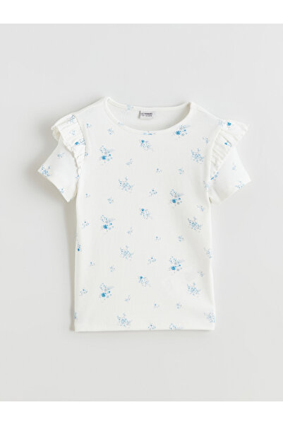 LC Waikiki تيشيرت بناتي مزين بالزهور