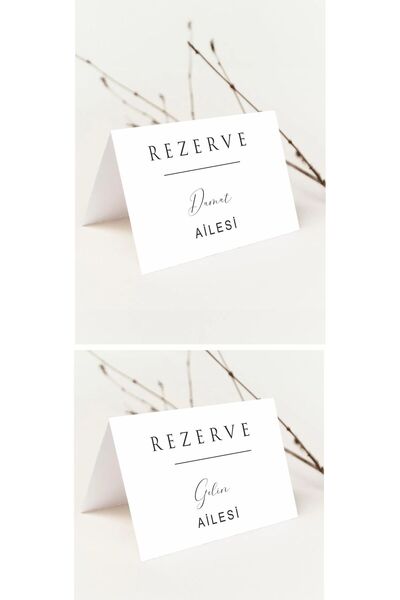 Hsn Bride, Groom's Family Table Reservation Card 4 Pieces 10X14 cm