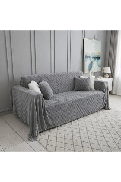 Akbal Home Welsoft Dolly Kumaş 1 Adet 3 Kişilik Klasik Koltuk Örtüsü (Şalı) 3...