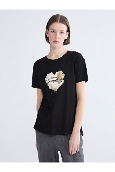 LC Waikiki Tricou pentru damă cu imprimeu cu gât crew