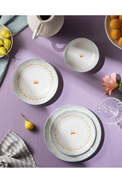 Madame Coco Carmen 6 Kişilik 24 Parça Yemek Takımı - Mavi