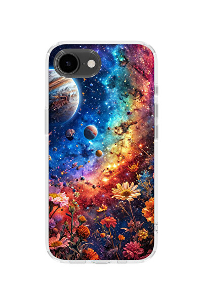 lelia غطاء هاتف شفاف مطبوع متوافق مع آيفون 16e |   مجموعة كوزميك وِسبر سكاي سيت