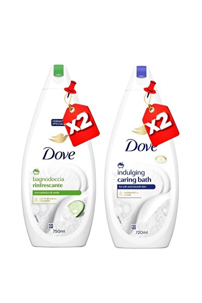 Dove GEL DE DUȘ 750ML REVIGORANT X2 + BAIE RĂSFĂȚITOARE 720ML X2