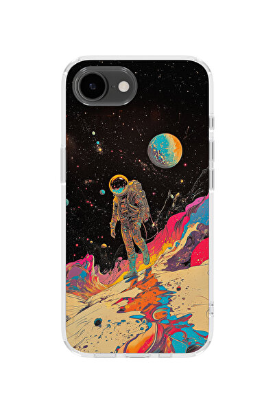 lelia غطاء هاتف شفاف مطبوع متوافق مع آيفون 16e |   مجموعة كوزميك وِسبر سكاي سيت