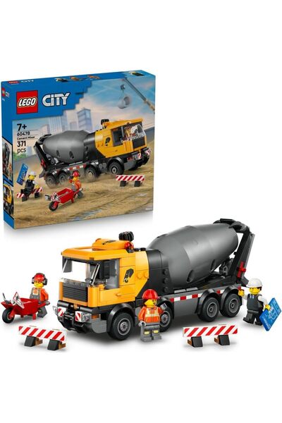 LEGO City Cement Mixer 60478 Building Truck Set (Ages 7+)