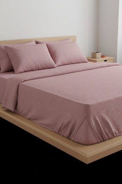 Ercahome tekstil Ranforce Fabric Pillowed Bed Sheet with Rubberized Edges/ Co...