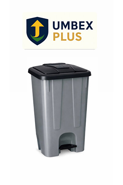 UMBEX PLUS Plastik Pedallı Çöp Konteyneri 85 Litre Çöp Kovası - Isıya Dayanık...