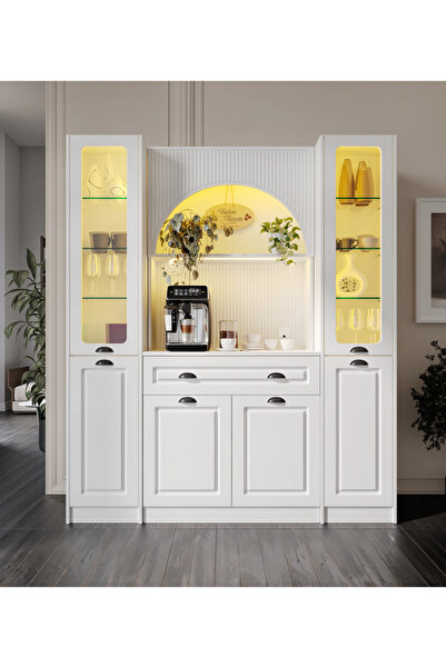 GuneyStore Armoni Black Maxi Kahve Köşesi Komple MDF - Ücretsiz Montaj