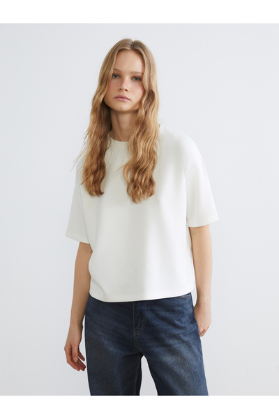 LC Waikiki Tricou de damă supradimensionat, moale la atingere