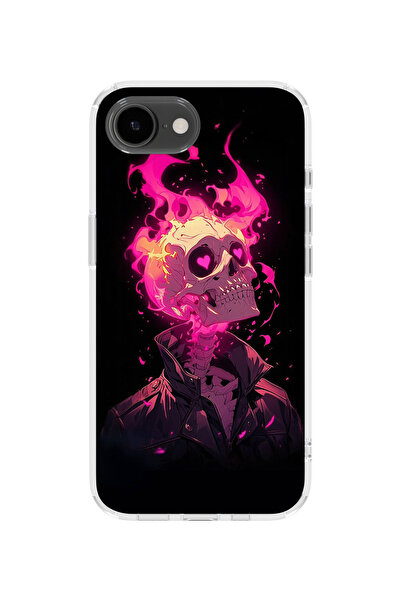 lelia غطاء هاتف شفاف مطبوع متوافق مع آيفون 16e |   المجموعة: دارك فورس دومينيون