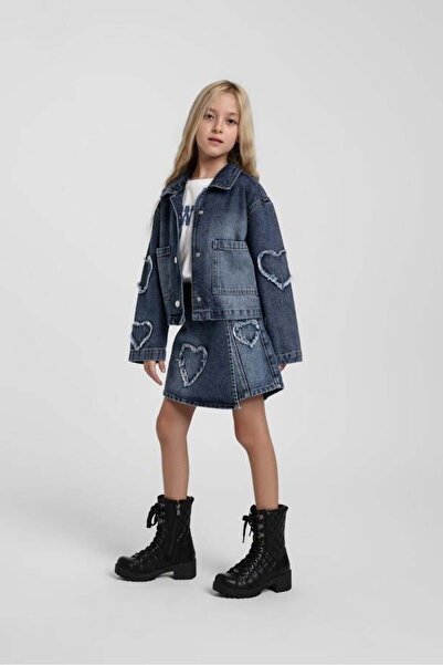 Escabel Girl's Denim Shorts Skirt 4-14 Years Blue