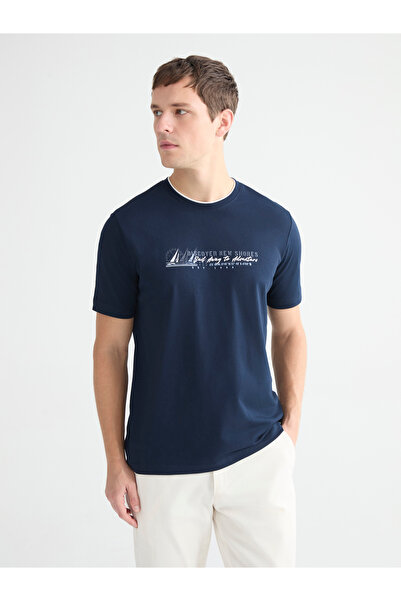 LC Waikiki Crew Neck Printed Jersey Men's T-Shirt