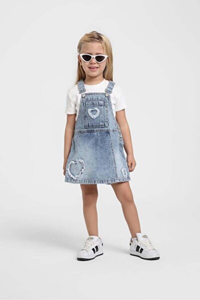 Escabel Baby Girl Denim Salopet 1-5 Years Blue
