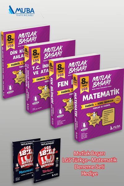 Muba Yayınları 8.Sınıf Matematik - Fen Bilimleri - İnkılap - Din Kültürü Fasi...