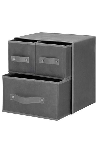 SERSIMO Chest-type closet organizer with 3 drawers, 31x31x22cm, gray