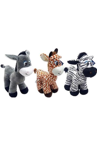 Ethab Ticaret - حيوانات محشوة 30 سم - حمار وحيد وزيبرا وغزال