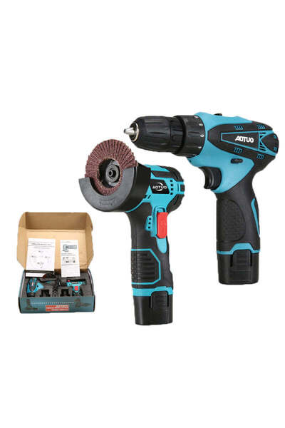 NO NAME Angle Grinder & Impact Drill Set 48V with 2 Batteries + 15 Gift Discs