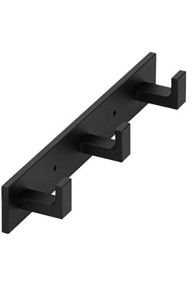 SERSIMO Bathroom towel rack with 2 installation systems, aluminum, 3 hooks, 2...