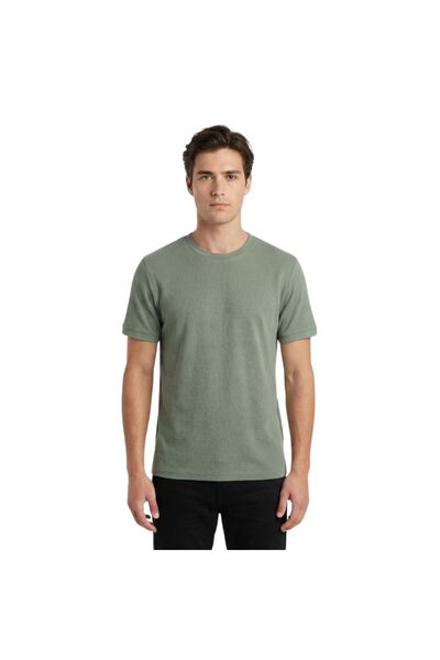 trender Tricou pentru bărbați din Lycra Honeycomb Single Jersey 2639 VERDE MĂR