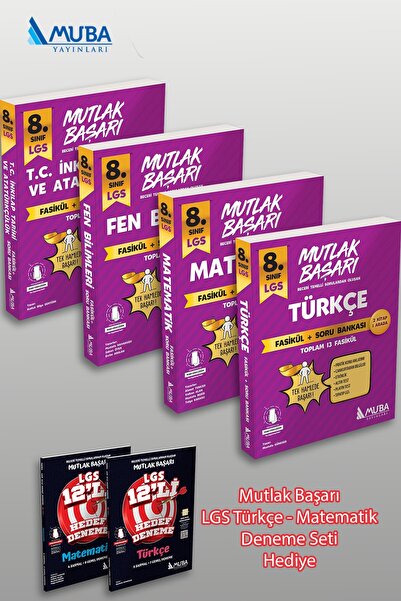 Muba Yayınları 8.Sınıf Türkçe - Matematik - Fen Bilimleri - İnkılap Fasikül S...