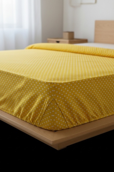 Ercahome tekstil Ranforce Fabric Pillowed Bed Sheet with Rubberized Edges/ Co...